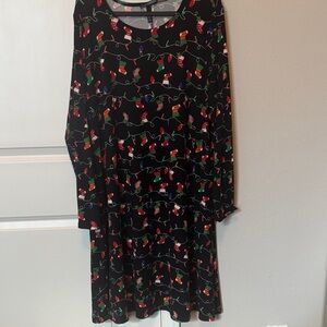 Allison Brittney Plus Black Holiday Dress Christmascore teachercore